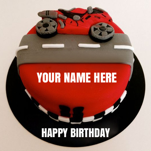 Happy Birthday Ducati Bike Cake With Name