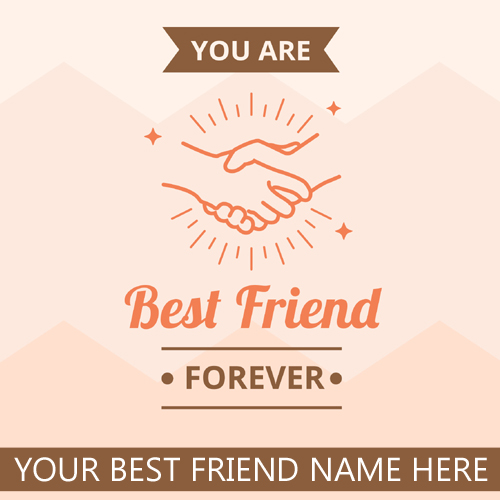 Best Friend Forever Promise Greeting With Name