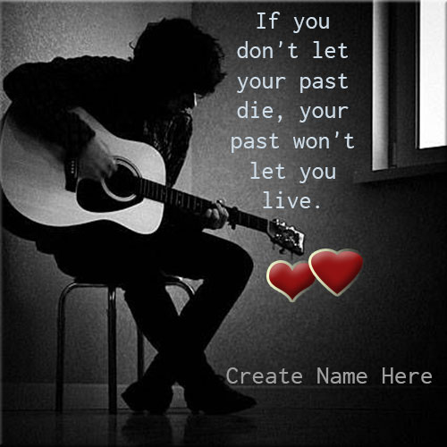 Generate Name On Lonely Boy With Guitar Picture