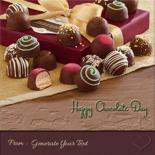 Happy Chocolate Day Wishes Picture With Custom Name