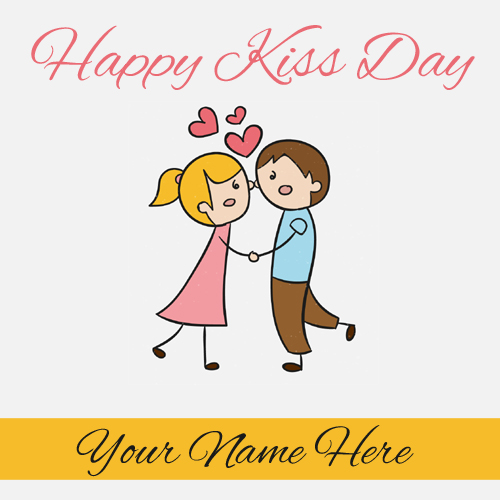 Happy Kiss Day 2018 Love Card With Name