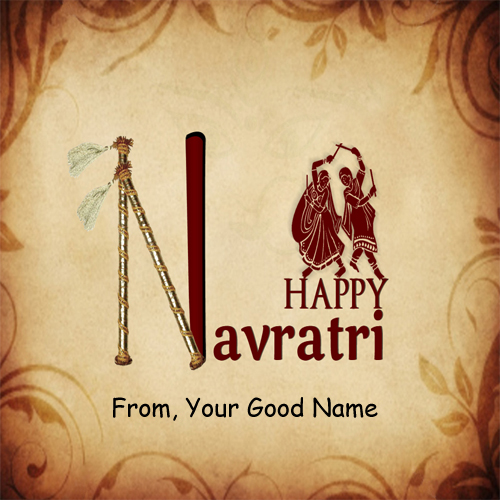 Navratri Festival Awesome Wishes Name DP Profile Pics