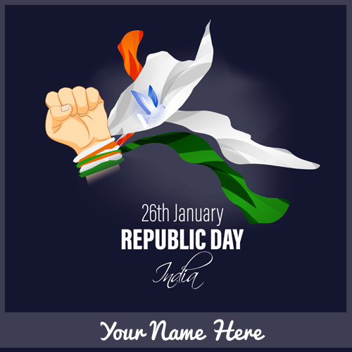 Indian Republic Day 26th January Greetings With Name